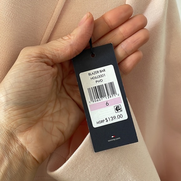 Tommy Hilfiger | Womens Patch Pocket Two-Button Blazer 2 Light Pink - Picture 8 of 11